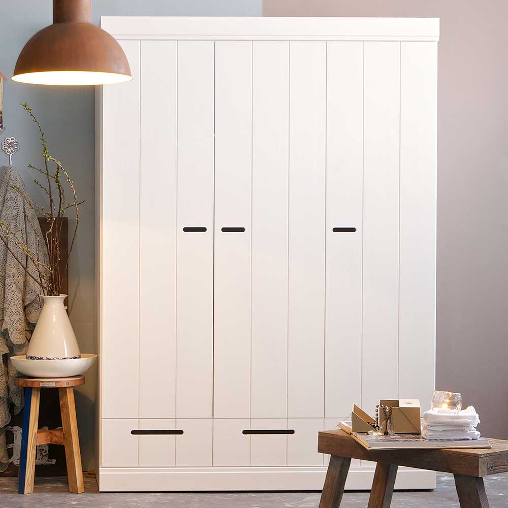 140X195X53 Skandi Kleiderschrank In Weiß - Mattressa Pertaining To Kleiderschrank Skandinavisch