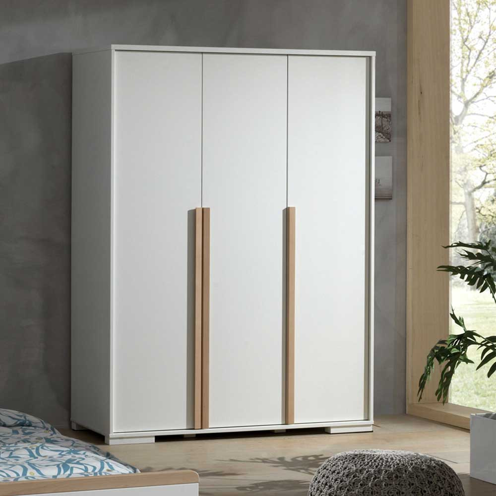 3-Türiger Kleiderschrank In Weiß - Eldrus regarding 3 Türiger Kleiderschrank