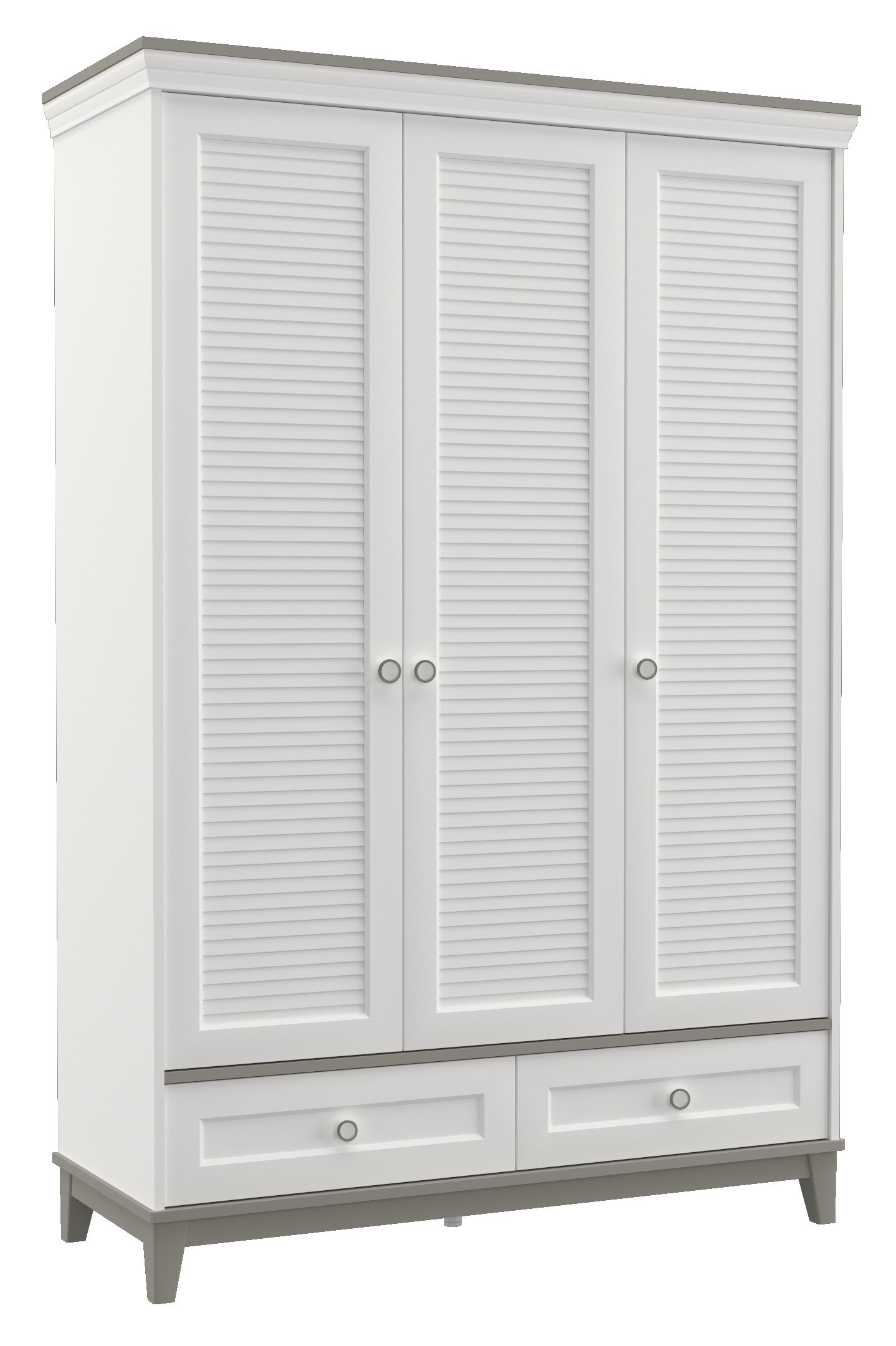 Almila Babyzimmer Kleiderschrank Mia 3-Türig Mit Led | Moebel-Lux.de for Kleiderschrank Weiß  3 Trig