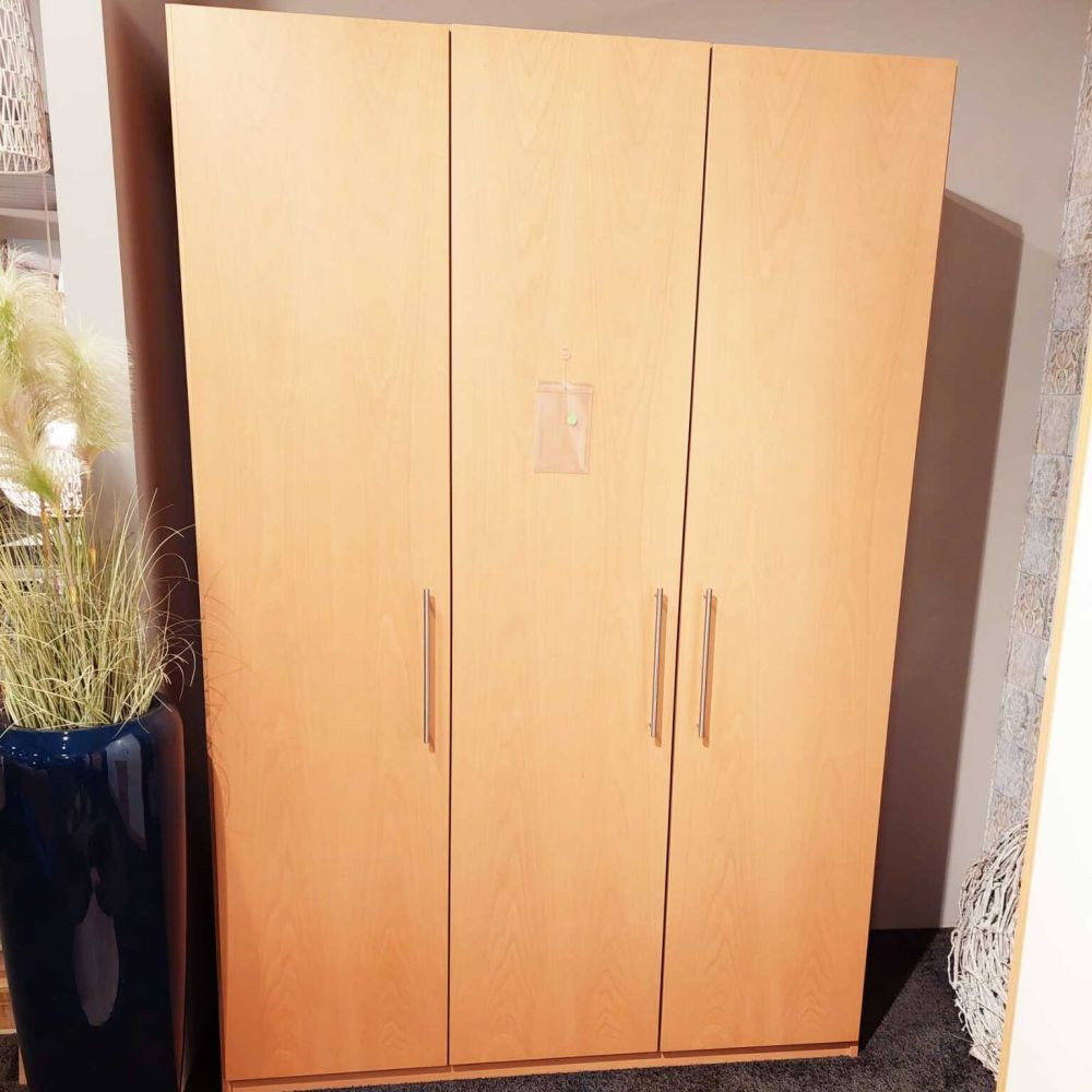 Ausstellungsstück: Kleiderschrank Florenz Buche Echtholzfurnier 3-Türig Mit  Schubkasteneinsatz in Kleiderschrank Buche Ikea