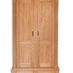 Bauernschrank Massivholz Antik Mit Säulen 2 Türig Landhausstil Regarding Bauern Kleiderschrank