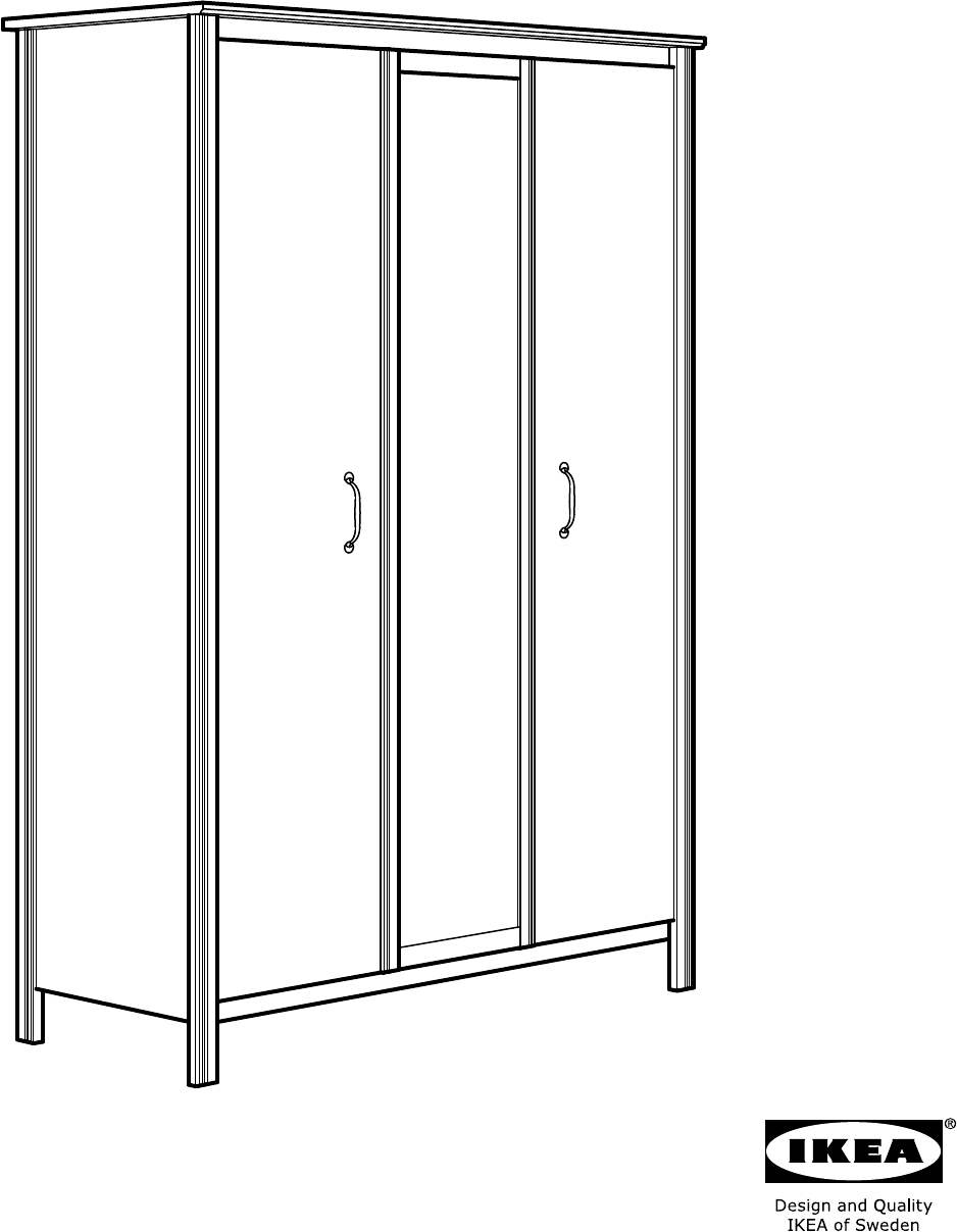 Bedienungsanleitung Ikea Brusali (Seite 1 Von 36) (Deutsch throughout Ikea Brusali Kleiderschrank
