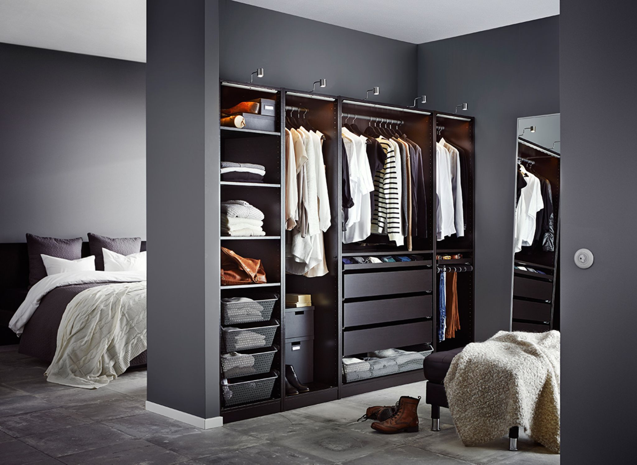 Begehbare Schranknische Von Ikea - [Schöner Wohnen] in Kleiderschrank Schwarz Ikea