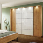 Capri Von Wiemann – Kleiderschrank 5 Türig Eiche – Glas Champagner With Regard To Kleiderschrank 250 Cm