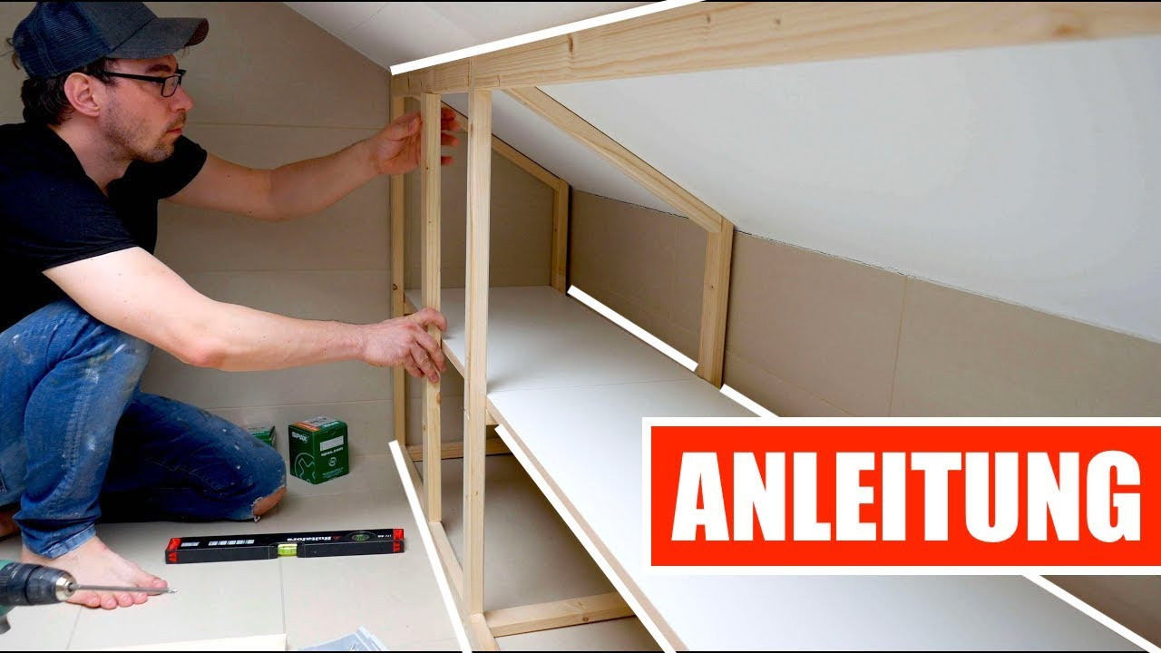 Dachschrägenschrank Nach Maß Selber Bauen Mit Schiebetür // Mrhandwerk with Kleiderschrank Dachschräge Selber Bauen