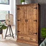 Everglade Kleiderschrank, Material Massivholz, Kiefer Eichefarbig Intended For Massiv Kleiderschrank