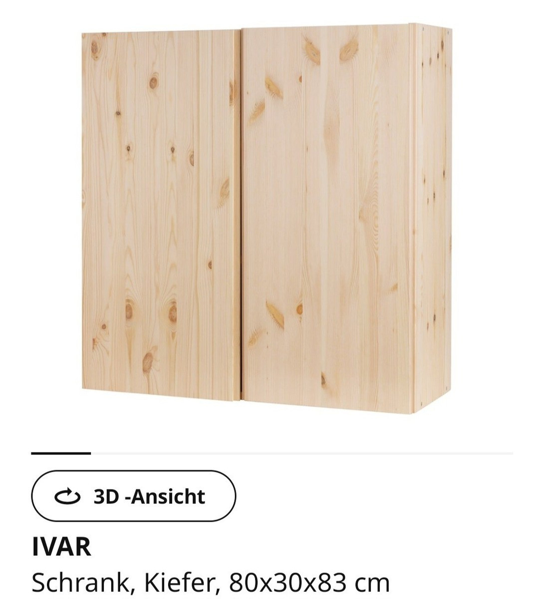 Ikea Ivar Kiefer Natur in Kleiderschrank Kiefer Ikea