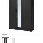 Ikea Schrank Schwarz Dreitürer In Kleiderschrank Schwarz Ikea
