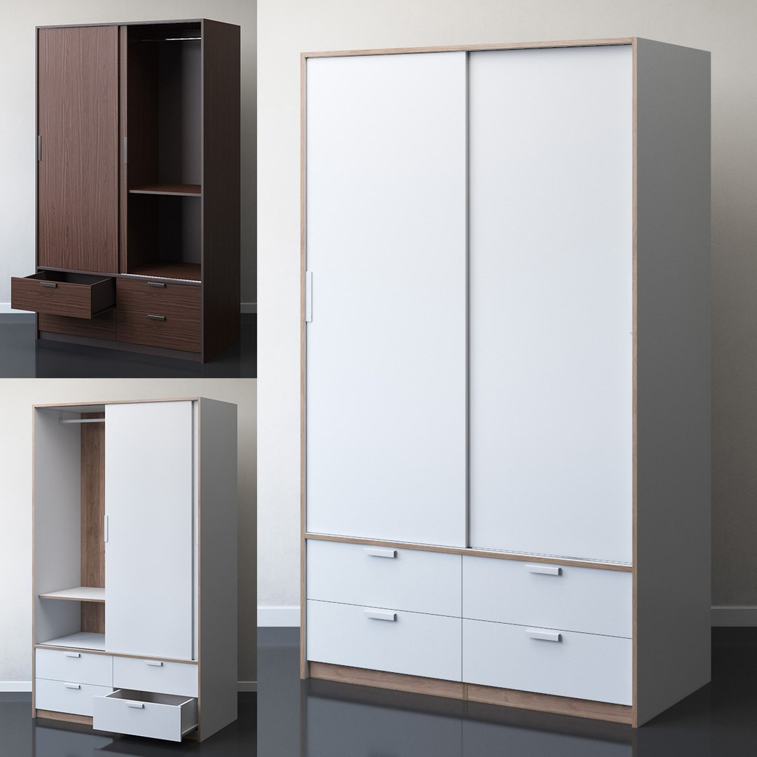 Ikea Trysil Kleiderschrank Mit Schiebetüren 3D-Modell - Turbosquid for Trysil Kleiderschrank