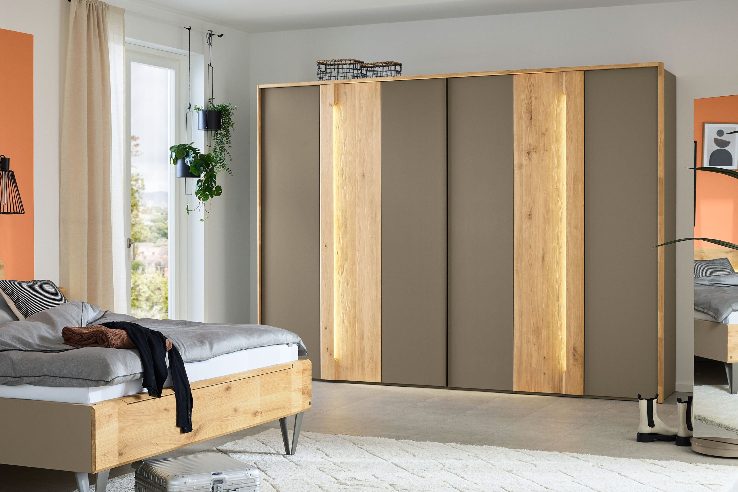 Jovanna Von Musterring - 6-Türiger Kleiderschrank Mit Designtüren Fango -  Eiche inside Musterring Kleiderschrank