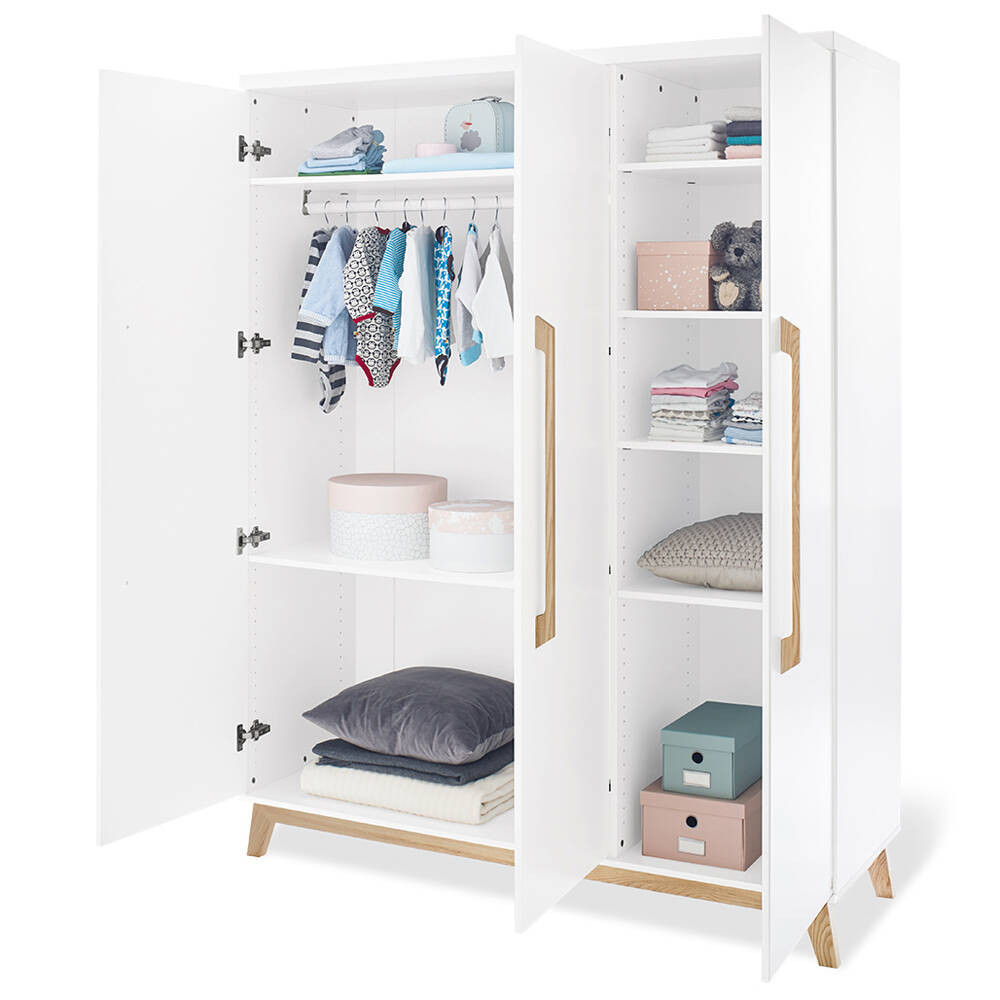 Kinderkleiderschrank 150 Cm Breit Rijeka-134 In Weiß Edelmatt, B/H/T:  150/193/58 Cm intended for Kleiderschrank 150 Hoch