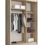 Kleiderschrank 130 Breit - Borneo A1 - 130 Cm - Weiß Mit Spiegel with regard to Kleiderschrank 130 Cm Breit