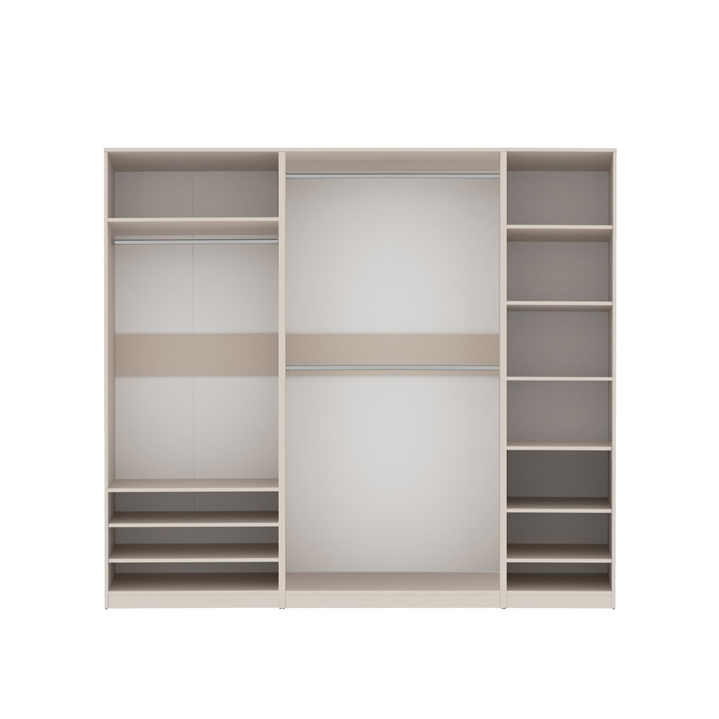 Kleiderschrank 230 Cm Groß, Breit, Hoch Ohne Türen Tres | Marmex pertaining to Kleiderschrank 230 Cm Breit