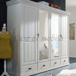 Kleiderschrank 255X217X62Cm Neapel Kiefer Massiv Weiß | Casa De Mobila within Kleiderschrank Landhaus