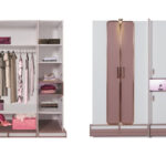 Kleiderschrank 3 Türig Rosee In Weiss Ros Kl3 Regarding Kleiderschrank Weiß  3 Trig
