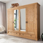 Kleiderschrank 4 Türig Aus Kiefer 254 X 215 X 62 Cm In Kleiderschrank 4 Türig