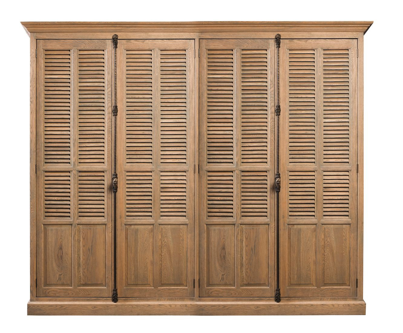 Kleiderschrank 4-Türig Eiche Vintage Grau | Dewall Design pertaining to Kleiderschrank Holz Massiv