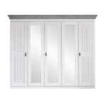 Kleiderschrank 5 Türig Eva Mit 3 Spiegeln With Regard To Kleiderschrank 5 Türig