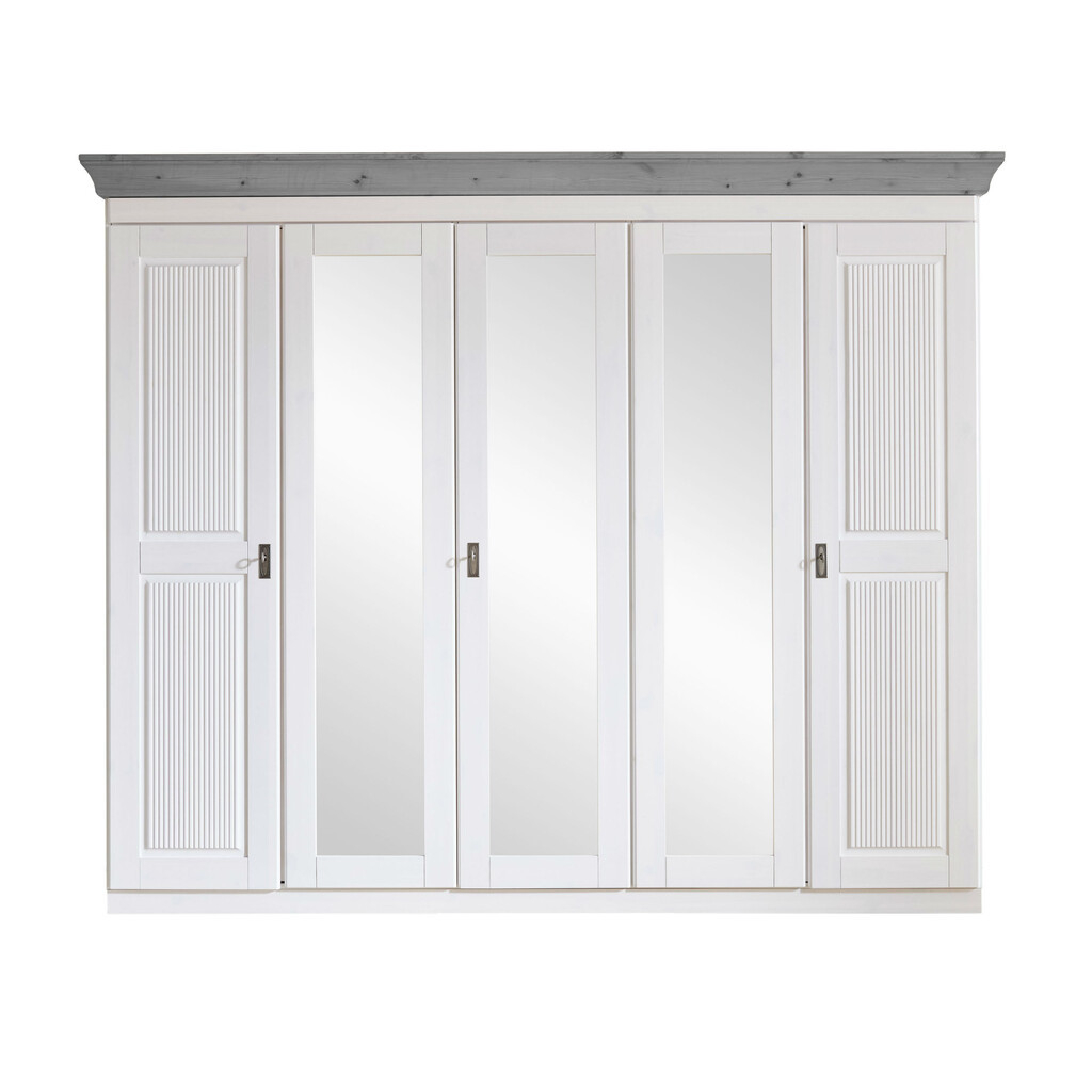 Kleiderschrank 5-Türig Eva Mit 3 Spiegeln with regard to Kleiderschrank 5 Türig
