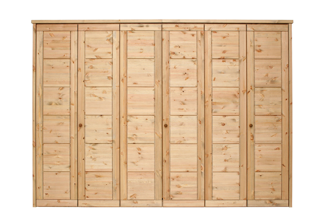 Kleiderschrank Kiefer Massiv Rauna 6-Türig Von Luwo Günstig within Kleiderschrank Kiefer Ikea