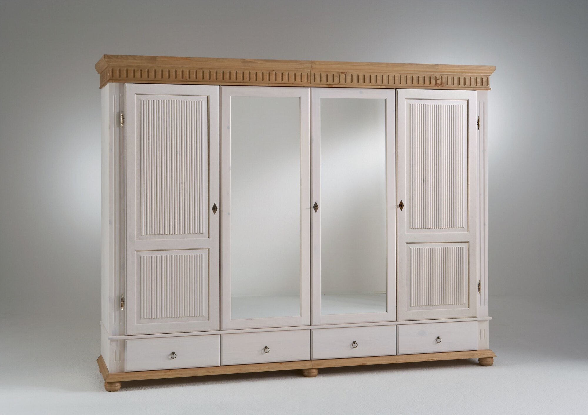 Kleiderschrank Landhausstil Klederschrank Mt 2 Türen Und 1 inside Kleiderschrank Weiß  100 C  Beit
