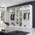 Kleiderschrank Meblo Iv 270 Cm Garderobe Mit Drei Schiebetüren Und Spiegel With Kleiderschrank Schiebetüren
