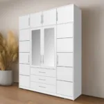 Kleiderschrank Mit 3 Schubladen Und Spiegel Alex Weiß Weiß For Kleiderschrank Real