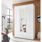 Kleiderschrank Mit Spiegel – Weiß Hochglanz – 126 Cm – Spice With Weißer  Keiderschrank  Mt  Siegel