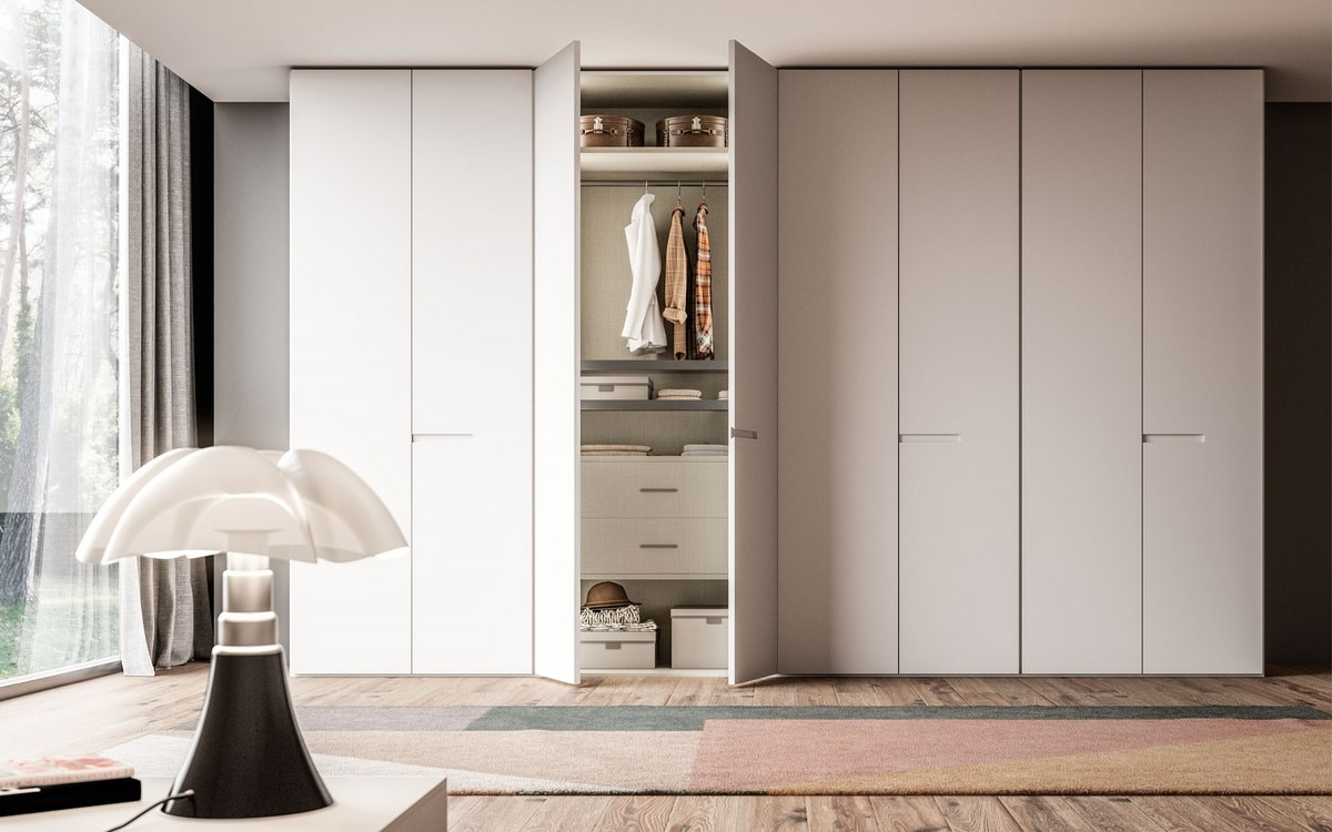 Kleiderschrank Mit Weiß Lackierten Türen | Idfdesign Regarding Otto Kleiderschrank