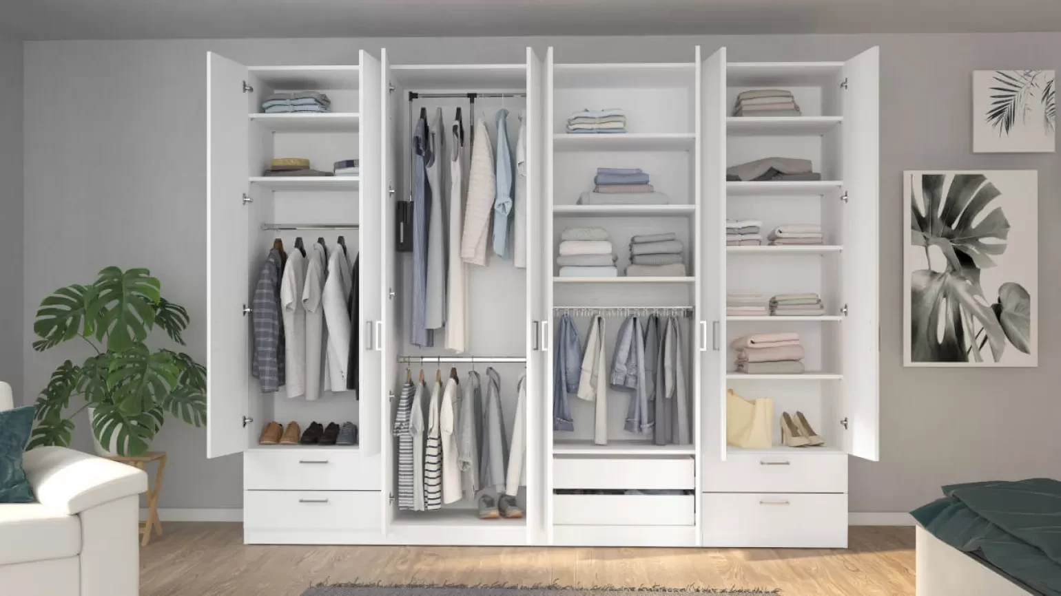 Kleiderschrank Nach Maß Planen &amp; Kaufen - Weiß Und Andere Dekore with regard to Kleiderschrank Mit Innenausstattung