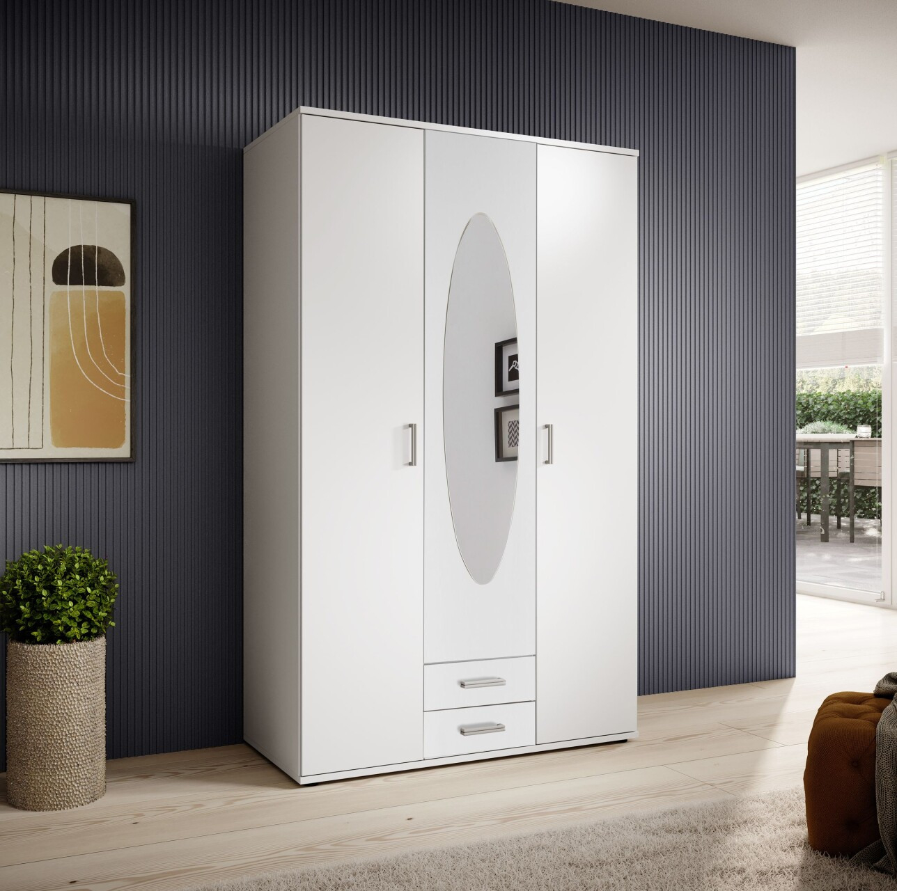 Kleiderschrank >Paul< In Weiß - 120X195X55Cm (Bxhxt), 259,95 € in Kleiderschrank Weiß  Siegel