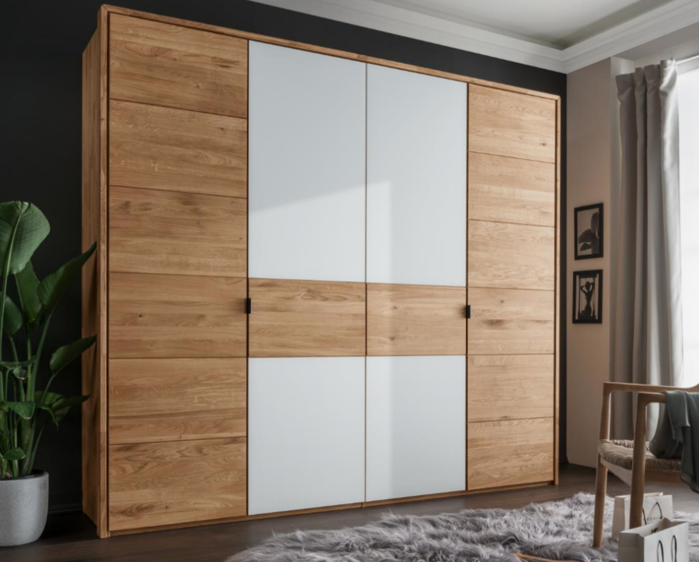 Kleiderschrank Skive Iii Aus Wildeiche inside Kleiderschrank Wildeiche