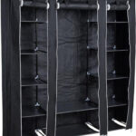 Kleiderschrank Stoffkleiderschrank Kleiderregal Faltschrank Stoffschrank  Schwarz Pertaining To Kleiderschrank Amazon