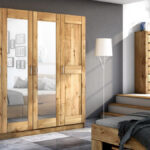 Kleiderschrank Toni 4S Wildeiche Schrank Mit Spiegel 202 Cm Throughout Kleiderschrank Wildeiche