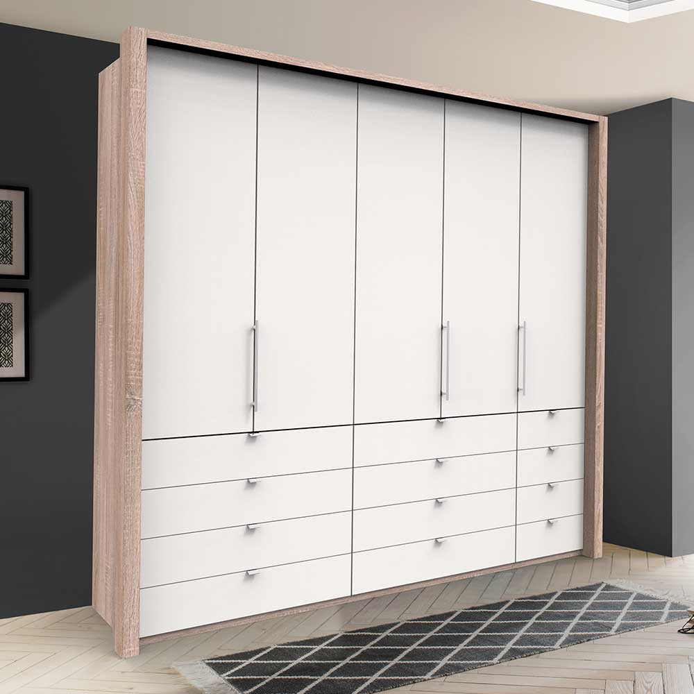 Kleiderschrank Vaclyn Breite: 250 / Höhe: 236 with regard to Schubladen Kleiderschrank