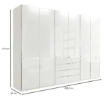 Kleiderschrank Velua 2 | 216 Cm - Bei Möbel Kraft Online Kaufen regarding Kleiderschrank Weiß  Siegel