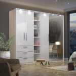 Kleiderschrank Weiß Mit Fronten In Hochglanz Olmo 83 Mit Led In Kleiderschrank Licht