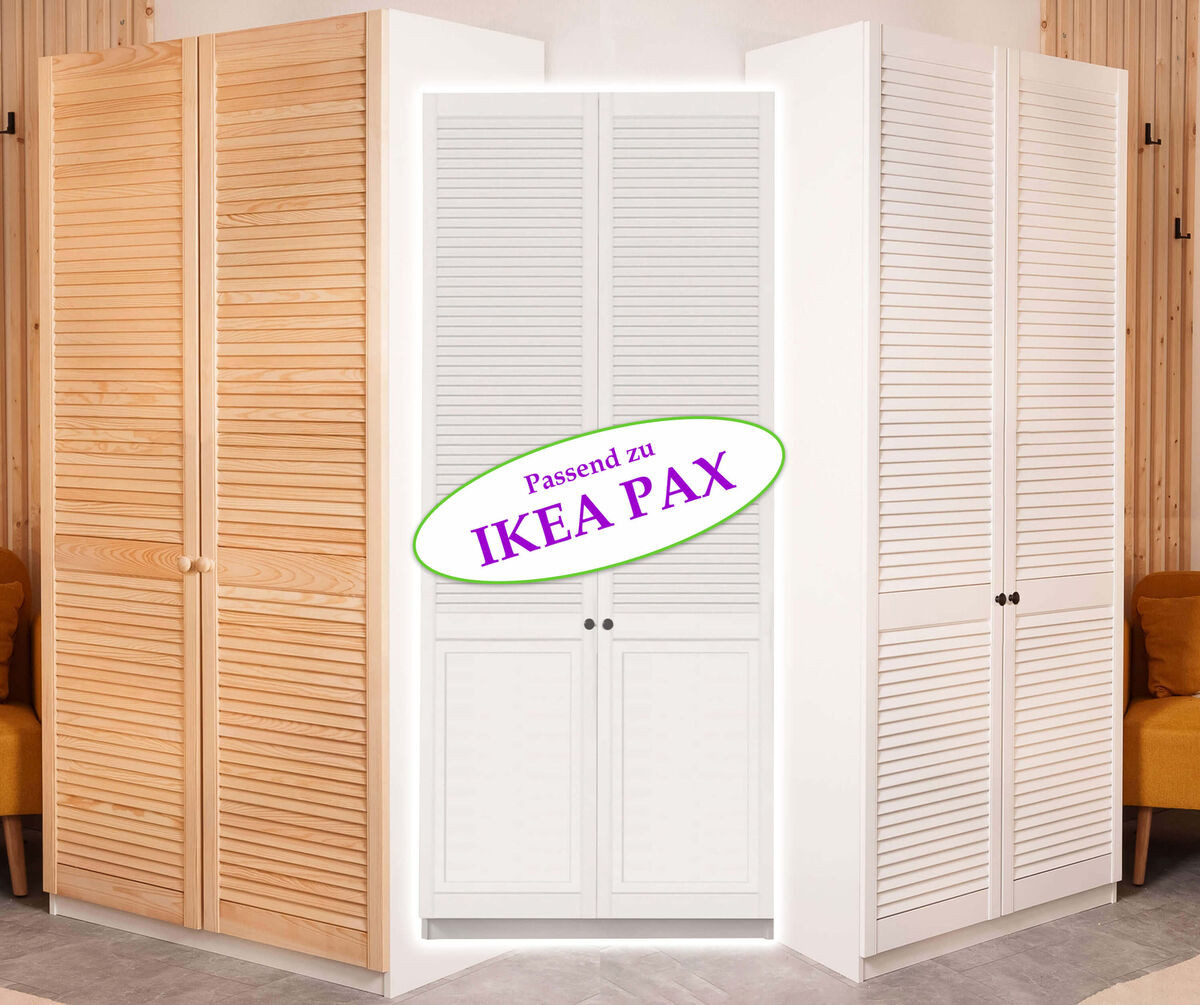 Lamellentür Schrankfront Für Ikea Pax Kleiderschrank Massivholz Kiefer  Pax-Türen intended for Kleiderschrank Kiefer Ikea