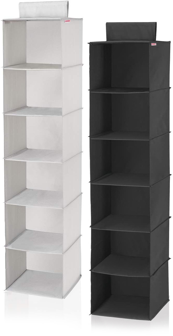Leifheit Hängeregal Organizer Für Kleiderschrank Aus Stoff - 133 X 30 X 30  Cm throughout Hängeregal Kleiderschrank