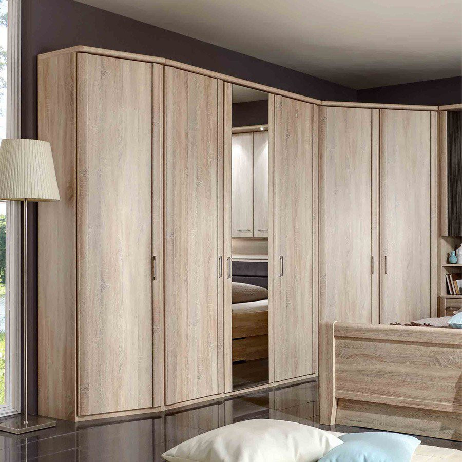 Luxor 4 Von Wiemann - Überbau-Schlafzimmer Eiche-Sägerau in Bettbrücke Mit Kleiderschrank