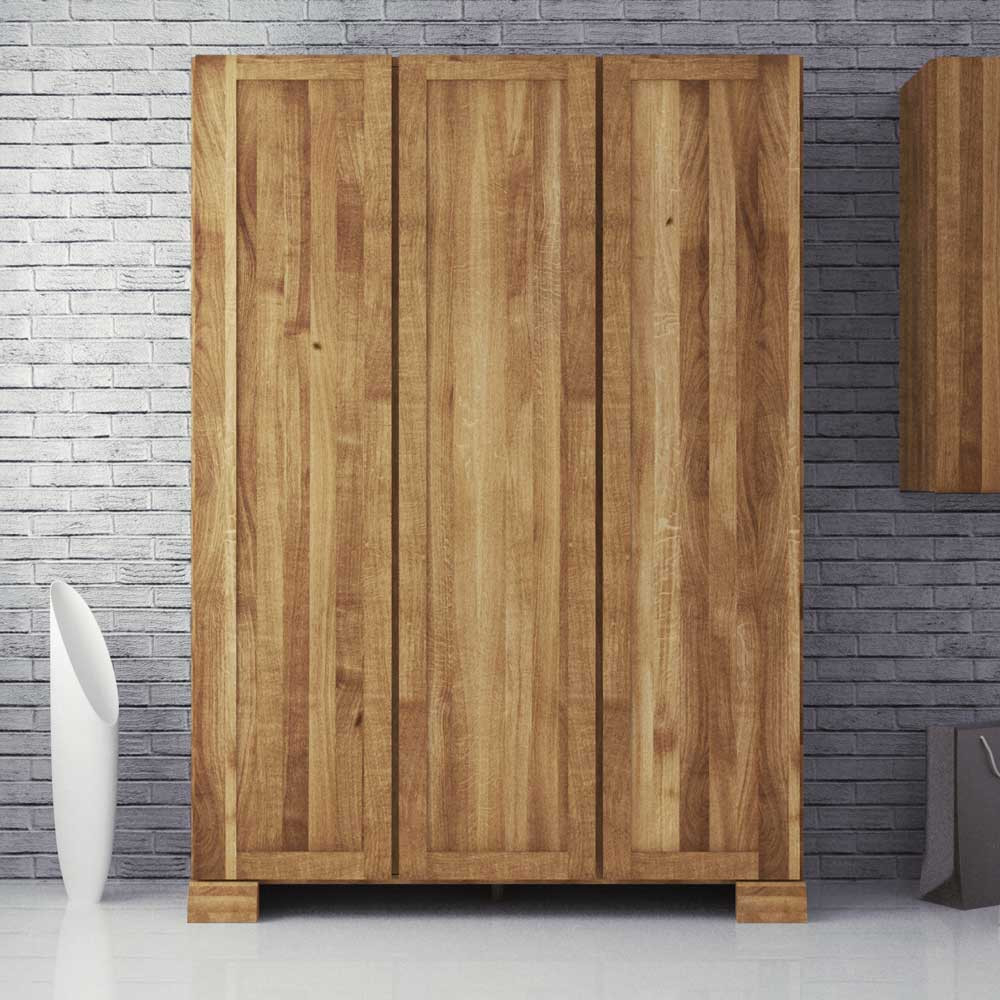 Massiv Kleiderschrank Vaskov Aus Wildeiche Geölt in Kleiderschrank Eiche Geölt