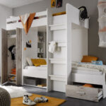 Maxi Von Begabino – Hochbett Mit Kleiderschrank Weiß – Betonoxid Within Hochbett Kleiderschrank