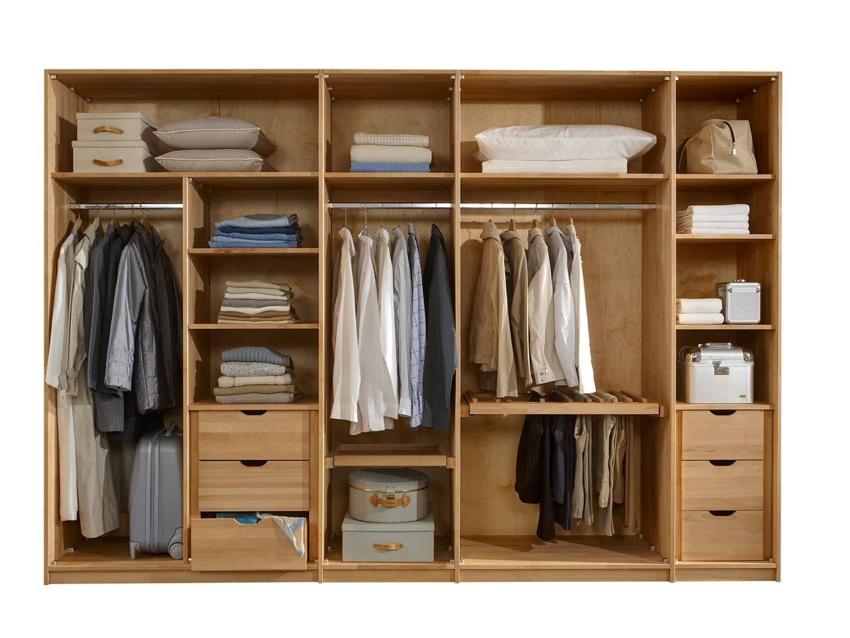 M&amp;H Kleiderschrank Fachbodenauszug | M&amp;H Möbel pertaining to Kleiderschrank Mit Innenausstattung
