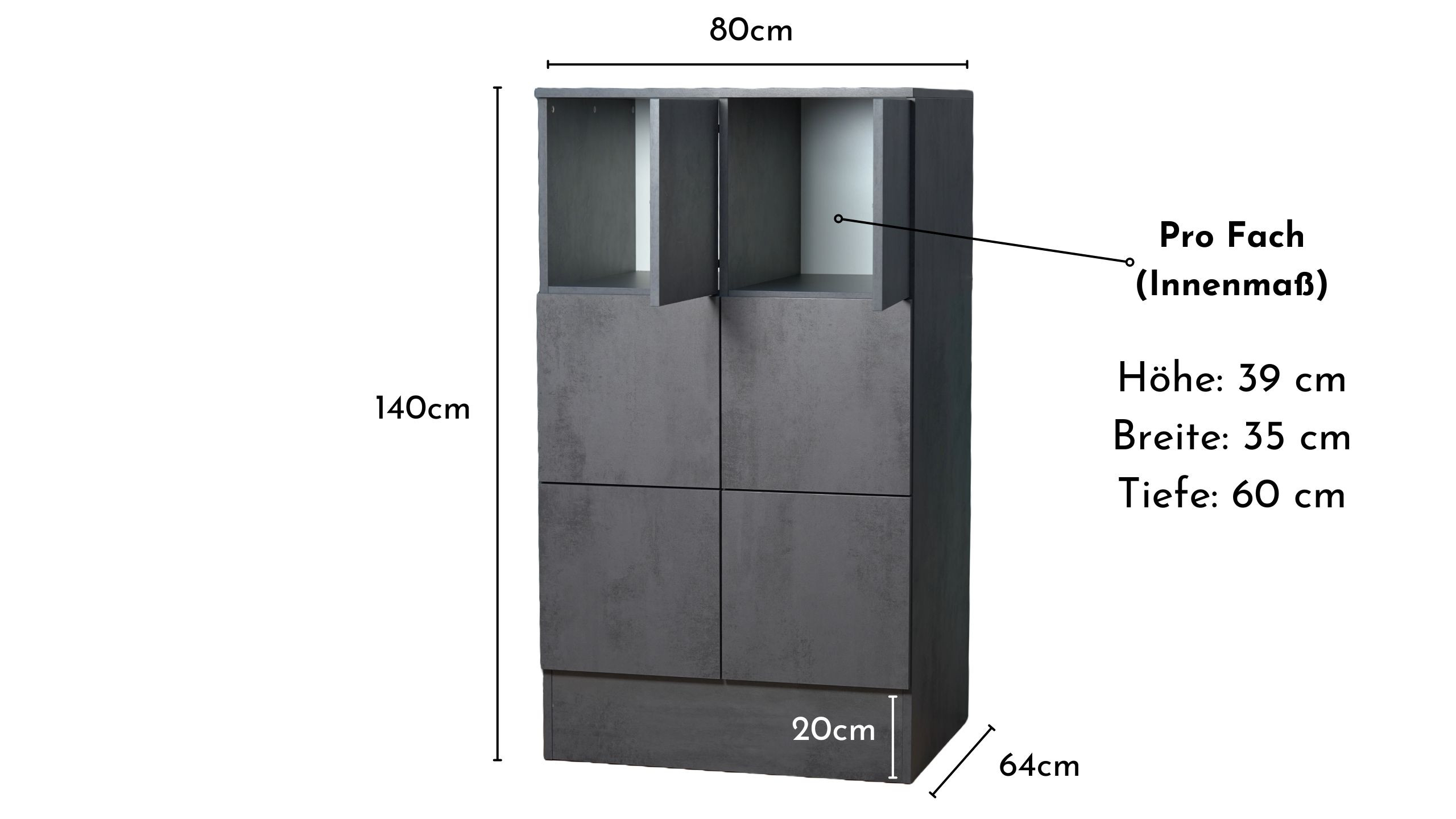 New Work Locker-Schrank - Made In Germany - Extra Tief (60Cm) with Kleiderschrank Tiefe