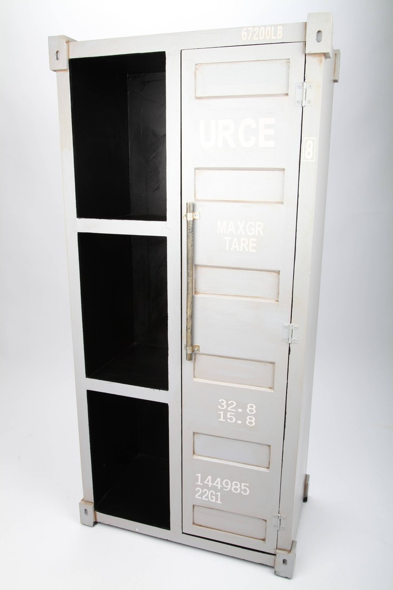 Point-Home Design-Schrank &quot;Container&quot;, Retro, Grau, 112 Cm with Container Kleiderschrank