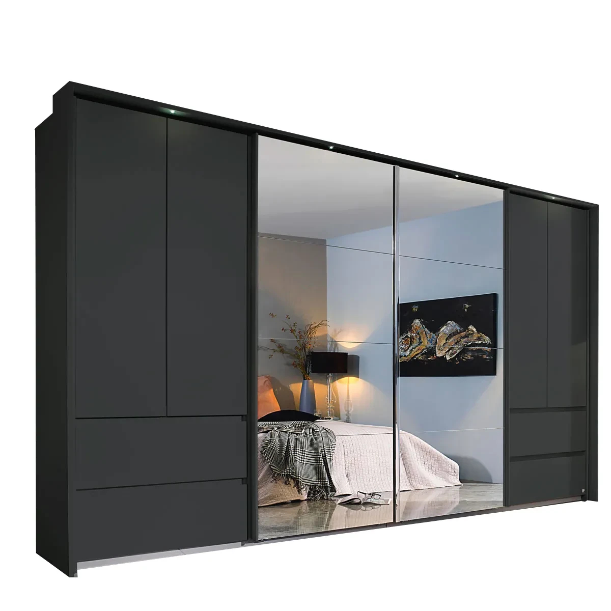 Rauch Orange Z Fulda Kombi-Kleiderschrank 6-Türig Mit 4 Schubkästen regarding Kleiderschrank Rauch