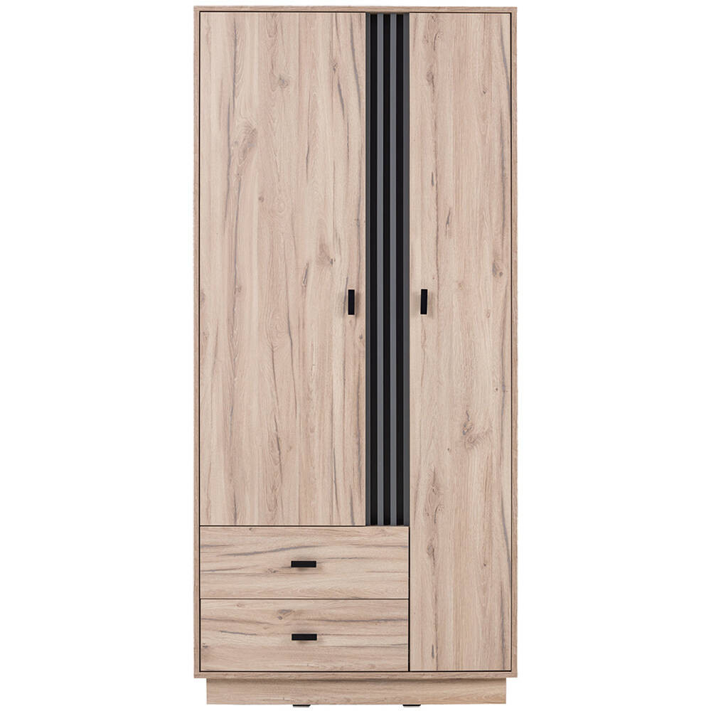 Schlafzimmer-Kleiderschrank 90 Cm 50 Cm Tief Eiche 2 Tueren 2 intended for Kleiderschrank 50 Cm Tief