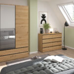 Schlafzimmer Set Naxos Kleiderschrank Kommode 3Tlg Artisan Eiche Schwarz  Matt With Regard To Kleiderschrank Kommode
