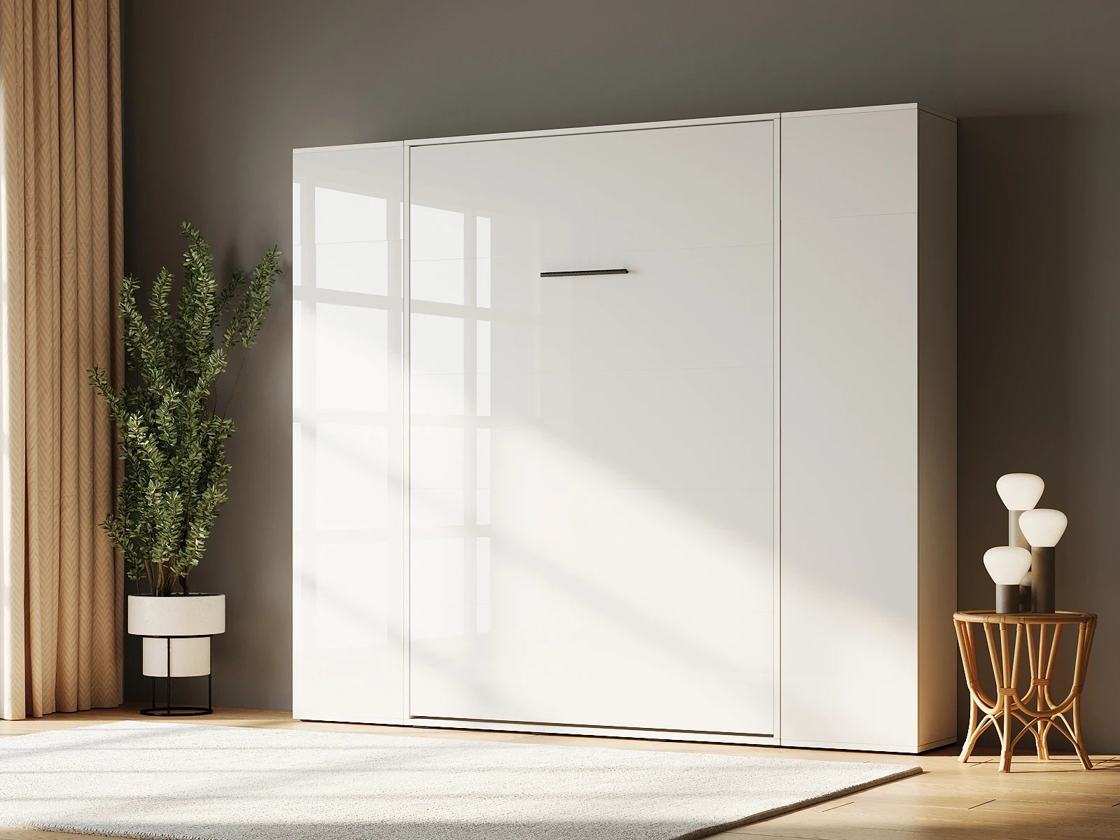 Schrank 50 Cm (M 40 Cm Tiefe) Weiss /Weiss Hochglanz – Kaufen In Inside Kleiderschrank 50 Cm Tief