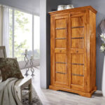 Schrank Akazie 97X50X176 Honig Lackiert Oxford #0401 Pertaining To Kleiderschrank Kolonialstil